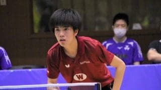 早稲田大・岩永宜久が1位、帝京安積高・岩永宗久が2位で男子単代表に＜卓球・全日本福島県予選＞
