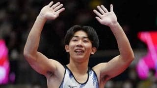 世界体操、21歳南一輝が床運動銀メダル　初出場スペシャリスト、金に0.034点差で健闘