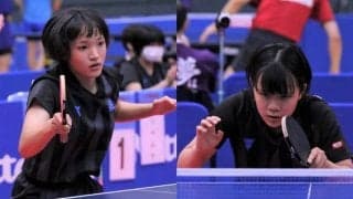 上澤姉妹がジュニア枠を独占　明徳・白山は全4種目で本戦出場＜卓球・全日本高知県予選＞