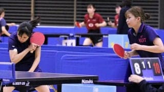 高知工科大・河渕/渡邊ペア、国公立大唯一のベスト16　女子ダブルス3回戦結果＜卓球・全日学＞