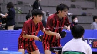 インカレベスト4・福岡大ペアが初戦突破　男子ダブルス1回戦結果＜卓球・全日学＞