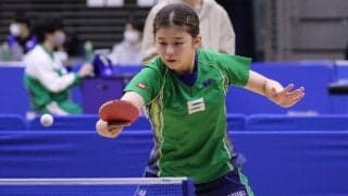第1シードの専修大・木村、“四天王寺対決”制す　女子シングルス2回戦＜卓球・全日学＞