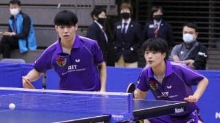 明治大と愛工大がベスト4を分け合う結果に　男子ダブルス準々決勝結果＜卓球・全日学＞