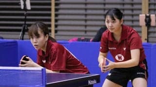ベスト8に早稲田大から3ペア進出　女子ダブルス4回戦結果＜卓球・全日学＞