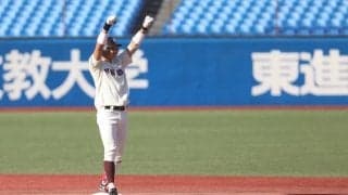 先発・西垣が８回２失点の粘投　逆転勝利で２季ぶり47度目の優勝に逆王手／慶大１回戦詳報