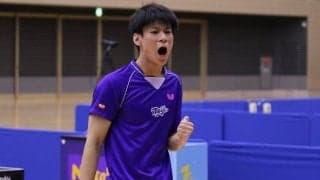ダブルスの雪辱果たした戸上隼輔　ストレート勝ちで決勝へ＜卓球・全日学男子単準決勝＞