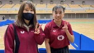 黒野葵衣が初優勝　早稲田大がインカレと合わせて全国3冠＜卓球・全日学＞