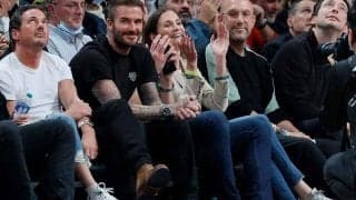 「デカい！」ベッカムが観戦したNBAのスター選手、ハーデンの体格とお髭にファン注目「髭がご立派」