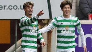 セルティックのMFジョタが週間ベストイレブンに選出！2ゴールの古橋亨梧は選外