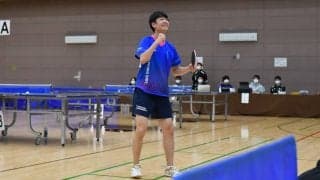 札幌大1年・平岡稜真、男子三冠達成「自分でも驚いています」＜北海道秋季学生卓球選手権＞