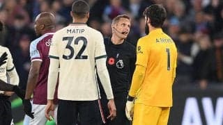 アリソン、ハマーズ戦の判定に未だ憤り!　SNSに判定揶揄する投稿