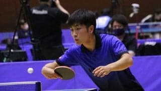 インカレベスト4の福岡大・下田、男子単1位通過＜卓球・全日本熊本県予選＞