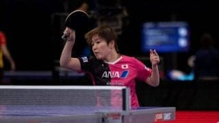 芝田沙季、日本勢初白星　インドのベテラン選手を破る＜世界卓球2021＞
