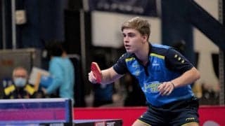 “六角形ラケット使い”モーレゴード、3回戦へ　台湾・荘智淵との21歳差対決制す＜世界卓球2021＞