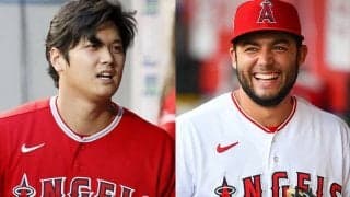 【MLB】大谷翔平が同僚の“頭なでなで”　笑顔で戯れる仲良しショットに「ヒーリング効果」