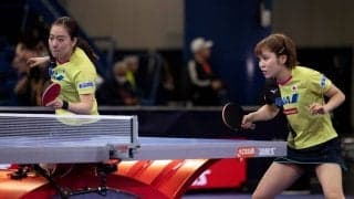 平野/石川ペア、パワフルな国際ペアに完勝でベスト16入り＜世界卓球2021＞