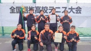 近畿地区大会 女子優勝校　相生学院高等学校インタビュー【大正製薬 リポビタン 第44回全国選抜高校テニス大会】