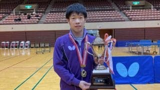 明治大・宮川、先輩・出雲の猛追振り切りV　ベスト8全選手が関東勢＜卓球・全日学選抜男子＞