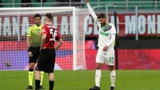 ミランがサッスオーロに逆転負けで2連敗、ロマニョーリは先制弾も退場《セリエA》