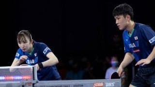 張本/早田ペア、中国ペアの猛攻止めきれず　混合複では日本勢2大会連続の銀メダル＜世界卓球2021＞