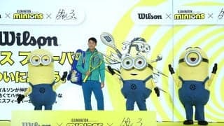 錦織圭、ウイルソンの親子イベントに参加。記念テニスコート寄贈に「楽しんでテニスをできるんじゃないかな」