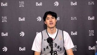 渡邊雄太（ラプターズ）「ディフェンスであれだけ動けてびっくりしている」 - 日本時間12.1対グリズリーズ戦当日練習後会見で語る