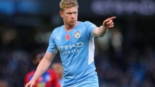 シティ、デ・ブライネが1カ月ぶりに復帰へ