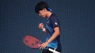 今年最後の個人戦　インカレインドアが開幕！　初日は男子４人、女子３人がシングルス１回戦を突破