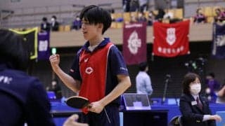 中央大4年・吉田俊暢、男子シングルス1位通過＜卓球・全日本岩手県予選＞