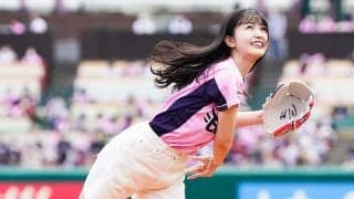 「天使感凄い」「可愛さ爆発」美女アイドルが豪快ノーバウンド投球【始球式名場面】