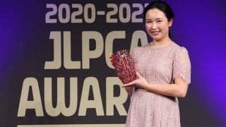 小祝さくら、母が選んだピンクドレスで参加　ベストコメント賞は「想像つかなかった」【JLPGA年間表彰式】
