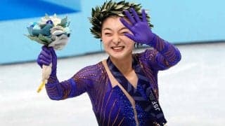 富士山の被り物をした坂本花織　全日本フィギュア舞台裏で撮られた「楽しそうな仮装」