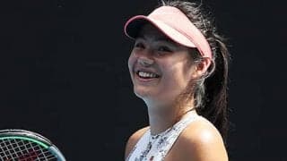  ラドゥカヌ 全豪OP会場で初練習 