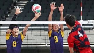 春高バレー　男子の石川工が２回戦進出　霞ケ浦が接戦制す