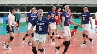 春高バレー　男子１回戦　日本航空（山梨）　主導権譲らず圧倒