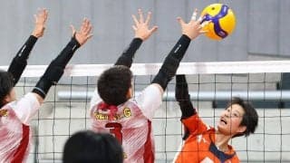 春高バレー　女子１回戦　誠英（山口）　接戦制す