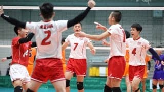 春高バレー　男子１回戦　大産大付（大阪）　粘り及ばず惜敗