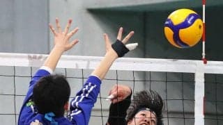 春高バレー　女子１回戦　近江兄弟社（滋賀）　富山第一に競り勝つ