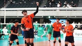 ２１０センチの牧、スカイアタック連発！高松工芸が圧勝発進／春高バレー