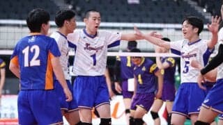 春高バレー　男子・霞ケ浦　雄物川の前に流れつかめず