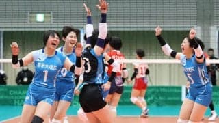 春高バレー　女子・東京都市大塩尻　あと一歩及ばず