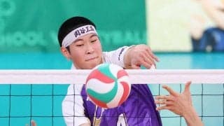 春高バレー　男子・岡谷工　フルセットも力尽きる