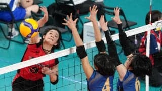 春高バレー　女子・日立二　岡崎学園の「高さ」に屈す