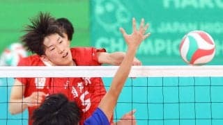 春高バレー　男子・習志野　勢い止まらずストレート勝ち