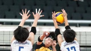 春高バレー　女子２回戦　近江兄弟社（滋賀）　持ち味生かせず