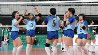 春高バレー　女子２回戦　大阪国際滝井（大阪）　光る速攻