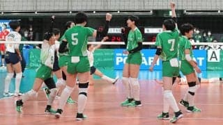 春高バレー　女子・八王子実践　攻守に躍動