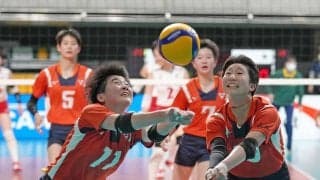 春高バレー　女子３回戦　誠英（山口）「高さ」に屈する