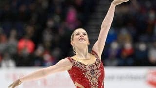 フィギュア元全米女王の26歳ゴールドは復帰後最高10位　演技後は涙、今大会で引退も