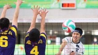 春高バレー　男子準決勝　日本航空（山梨）チームに勢い　初の決勝進出を決める